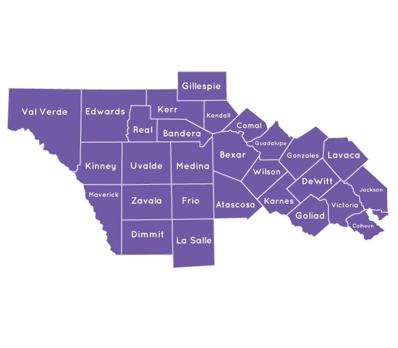 28 San Antonio Counties Served 